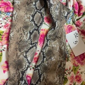 Snakeskin Print Leggings boots